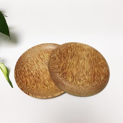 China Eco Friendly Sustainable Food Safe Round Natural Handmade Coconut Wood Dishes for sale