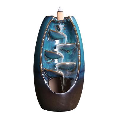 China CREATIVE Ceramic Backflow Incense Waterfall Burner for Aromatheraphy Relaxation for sale