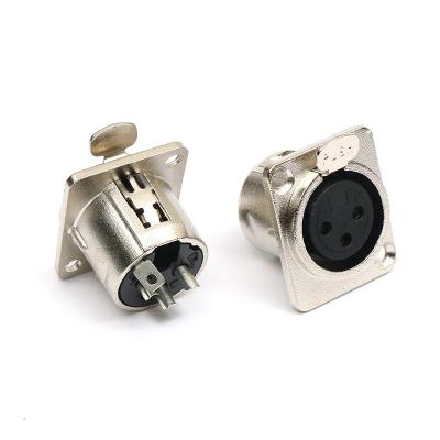 China PA66/Brass/Stainless Steel XLR Audio or Video Connector 3Pin  Female socket for sale