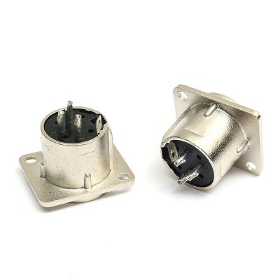 China PA66/Brass/Stainless Steel XLR Audio or Video Connector 3Pin  male socket for sale