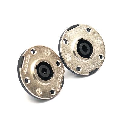 China PA66/Brass/Stainless Steel XLR socket for audio amplifier connector anti socket large circular plate audio equipment accessories for sale