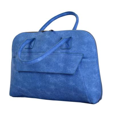 China Hot Selling New Fashion Denim Fabric Design PU Business Laptop Bag For Men for sale