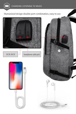 China With USB Bagpack Hot Sales Anti-theft Business Laptop Waterproof Backpack With USB Men Filling Notebook Bags School Bag With Lock for sale