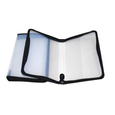 China Office Stationery 2021 Transparent Waterproof Plastic Zipper Folder New for sale