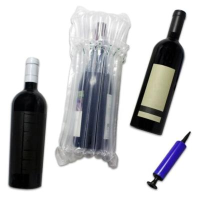 China Transpotation Protection Customized Inflatable Column Wrap Bags Air Filled Air Cushion Wine Air Dunnage Bag Protective Bottle Wrap for sale