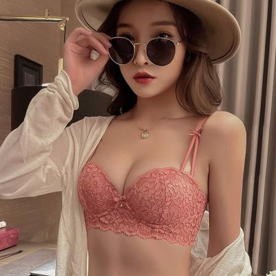 China Lady Breathable Sexy Lingerie Push Up Bra And Panty Set Lace Women Underwear Padded Bra Set for sale