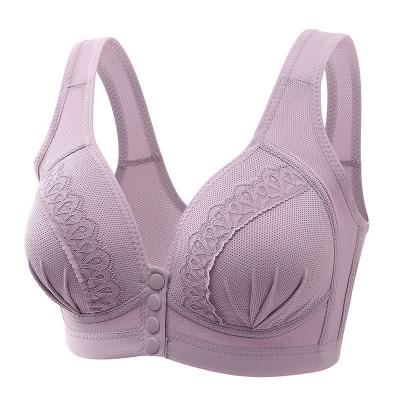 China QUICK DRY front large button lactation underwear gathered for breathability and comfort with no steel ring on side breasts for sale