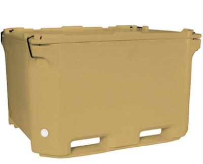 China Rectangular Top Opening Rota Moulding Tanks Rotaplastic Insulated Fish Container for sale