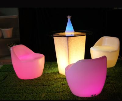 China Custom LED Roto Molded Furniture Remote Lighting Outdoor Plastic Beach Chairs for sale