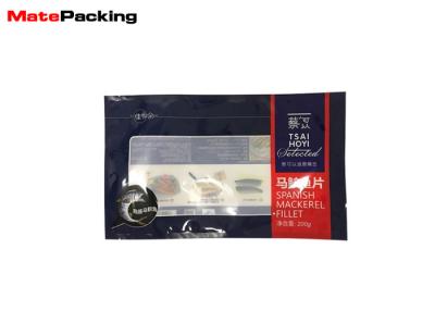 China Custom Printed Vacuum Seal Food Bags Three Side Heat Seal With Clear Window for sale