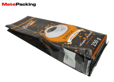 China Custom Printing Coffee Pouch Bags , Back Sealed Side Gusset Custom Coffee Bean Bags 250g for sale