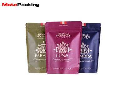 China Heat Seal Kraft Paper Coffee Bean Packaging Bags Pouches Matte Surface With Valve for sale