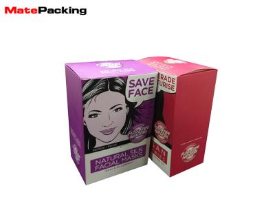 China Cosmetic  Facial Mask Square Retail Packaging Boxeswith Custom Logo for sale