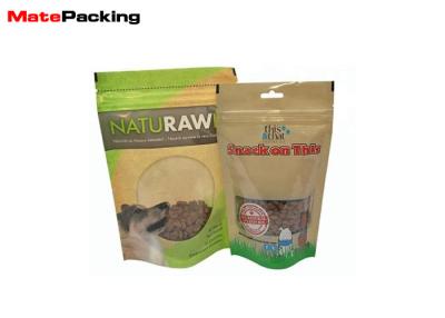 China Ziplock Pet Food Packaging Bags Moisture Proof Customized With Window for sale