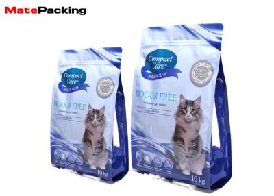 China Heat Sealed Zipper Side Gusset Bag For Pet Food Foil Inside Moisture Proof High Barrier for sale