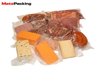 China Three Side Seal Vacuum Seal Food Bags Transparent For Meat / Sausage Packaging BRC Standard for sale