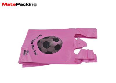 China Custom Logo Printing Biodegradable Trash Bags , Custom Plastic Shopping Bags With Handles for sale