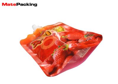 China Foldable Gravure Printing Refillable Squeeze Pouches Top Spout For Liquid for sale