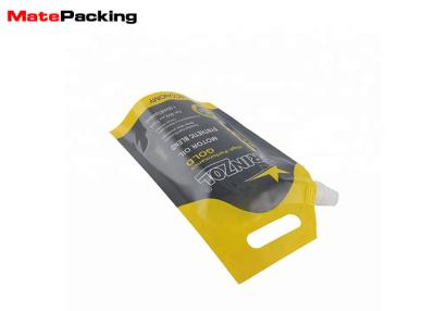 China Multi Size Oil Spout Pouch Custom Plastic Liquid Packaging Stand Up Engine Motor for sale