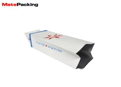 China Eco Friendly Foil Gusseted Coffee Bags Water Barrier White Kraft Paper For Snack for sale