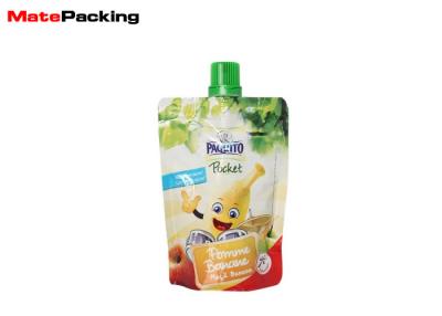 China Self Stand Up Spout Pouch Plastic Food Grade Custom Printing for Juice 250ml for sale