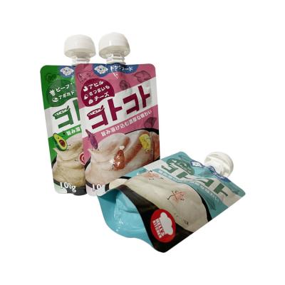 China Custom Print Foil Packaging Stand Up Pouch Reusable Juice Spout Pouch with Cap Reusable for sale