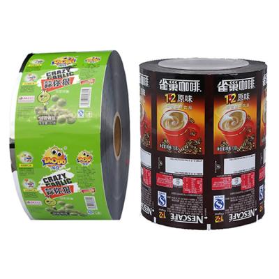 China Custom Print Rolling Flow Pack Film Food Grade for Coffee High Barrier Moisture Proof for sale