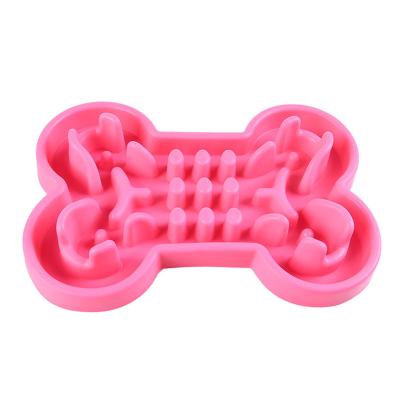 China Portable Dog Bone Shape Maker New Design Silicone Viable Slow Feeder Dog Bowl for sale