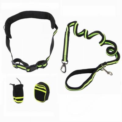 China Quick Release Hands Free Walking Sports Running Pull Rope 4 Piece Set Dog Belt Pet Leashes With Waist for sale