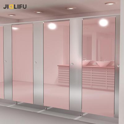 China Jialifu Fireproof Glass Panel Toilet Partition Fireproof Waterproof Compact Dimensions for sale