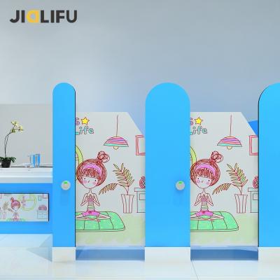 China Fireproof Water Resistant Children Schools Nursery Toilet Cubicles Partition for sale