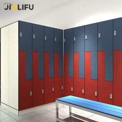 China Hpl Panel Commercial Used Z Form Waterproof HPL Gymnasium Swimming Pool Electronic Locker for sale