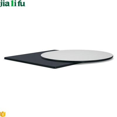 China Waterproof Doner Kebab Restaurant Square Round Round Swiss Laminate Table Top for sale