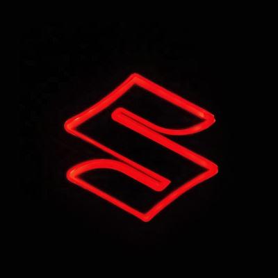 China Cold light material Good price 5D red car logo light for Suzuki Swift tail light LED car logo light for sale