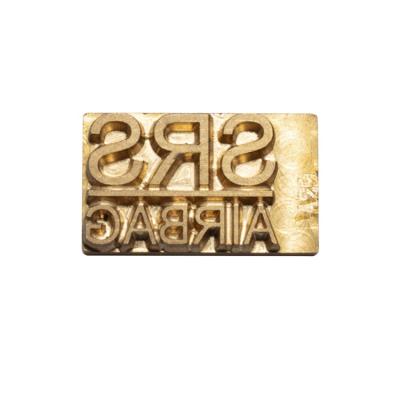 China Car gold high quality metal mold brass stamp for logo engrave for sale