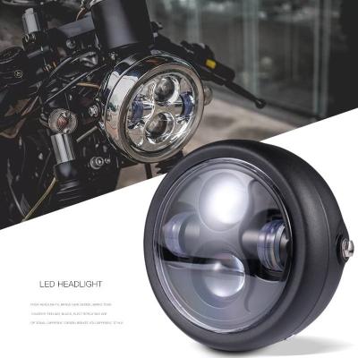 China Iron Lamp CG125 Retro Motorcycle LED Headlight Metal Headlight Retrofit for sale