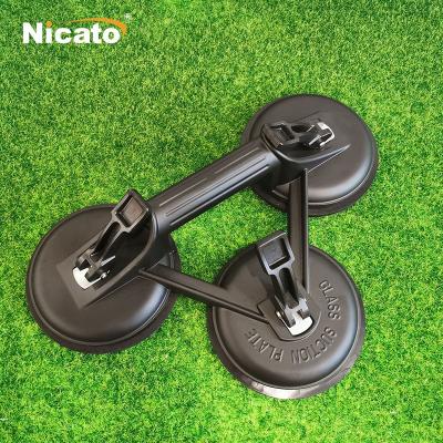 China Triple Aluminum Building Glass Lifter Tool / Tile / Marble Glass Sucker Extractor Tiling Suction Cup for sale