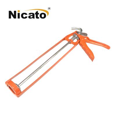 China Aluminum Alloy Manual Glue Dropless Tool Silicone Construction Skeleton Caulking Gun for sale