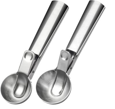 China Sustainable multiple uses stainless steel ice cream scoop with trigger release for sale