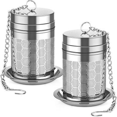 China Sustainable Mesh Stainless Steel Portable Tea Infusers 18/8 Strainer For Loose Tea for sale