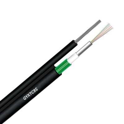 China Long Distance /LAN Communication /Outdoor Self-supporting Fiber Optic Aerial Cable Gytc8s Multi-tube Armored Fiber Cable Outdoor Figure 8 Communication 24/48/96 Fibers for sale