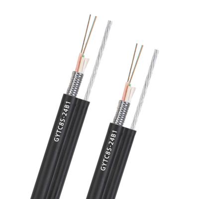 China Long Distance /LAN Communication / Optical Fiber Figure 8 Aerial Outdoor Cable Gytc8s Communication PE Outer Sheath for sale