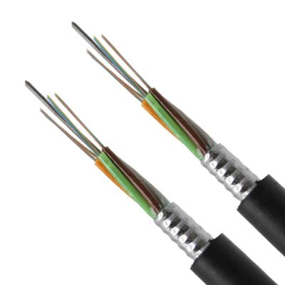 China Outdoor Steel Pipeline G.652 Multi Core Core Strength Bearer Steel Fiber Optic Cable Gyts 48 for sale