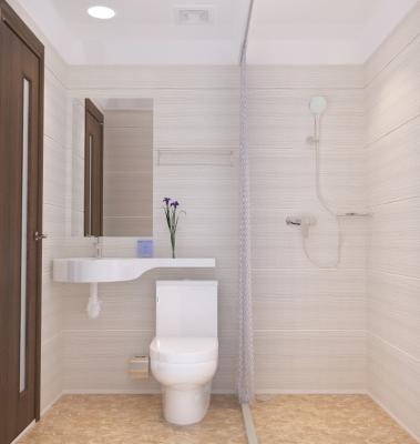 China Modern Prefab Bathroom Pods Full Built-in Bathroom Shower Room Shower Cubicles for sale