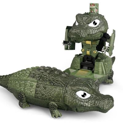 China Playing Electric Universal Deform Crocodile Toy Car Deformation Car Toy For Children With Music Light for sale