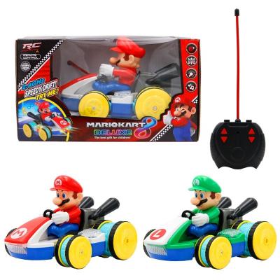 China RC Hobby 2.4G 4CH remote control car cartoon racing rc drift car Mario remote car for sale