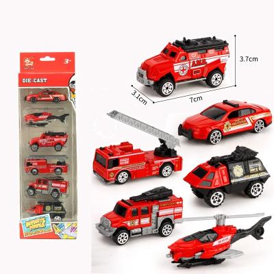 China Diecast Toy Fire Truck Model Diecast Fire Trucks Toy Set Alloy Car for sale