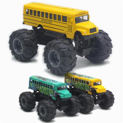 China Toy Bigfoot Monster School Bus Diecast Model Alloy Pull Back Bus Toy for sale