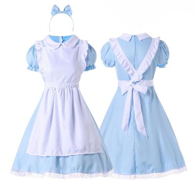 China Super cute outfit aqua blue polyester maid outfit maid outfit COS anime costume performance costume for sale