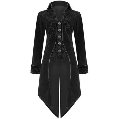 China Popular Dress European Plus Size Medieval Renaissance Clothing Men Tailcoat Tuxedos Suit Retro for sale